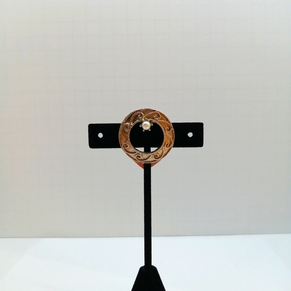 Vintage 1930's Dress Clip With Pearl Accent
